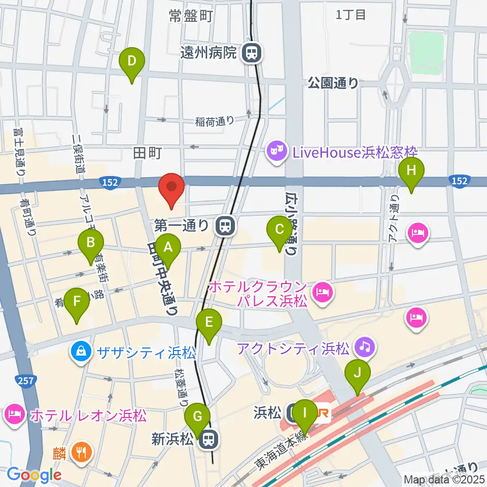 浜松ハァーミットドルフィン周辺のコンビニエンスストア一覧地図