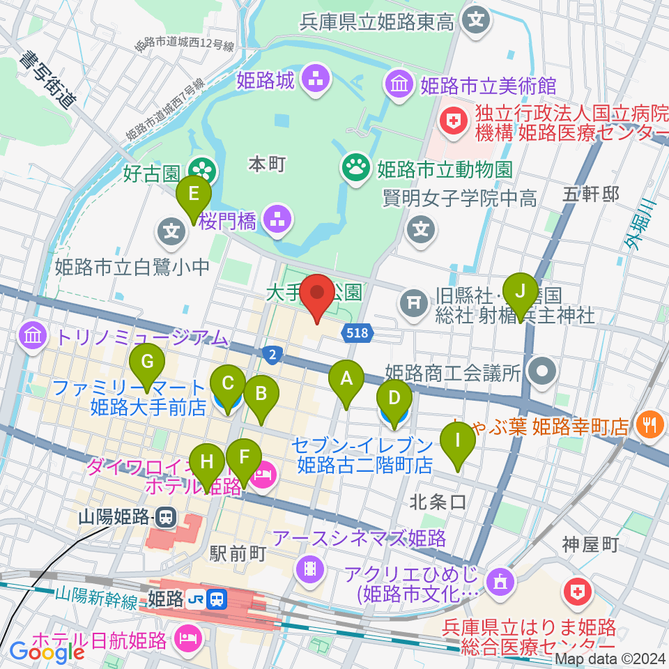 あいめっせホール周辺のコンビニエンスストア一覧地図