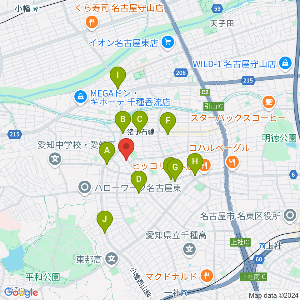 うりんこ劇場周辺のコンビニエンスストア一覧地図