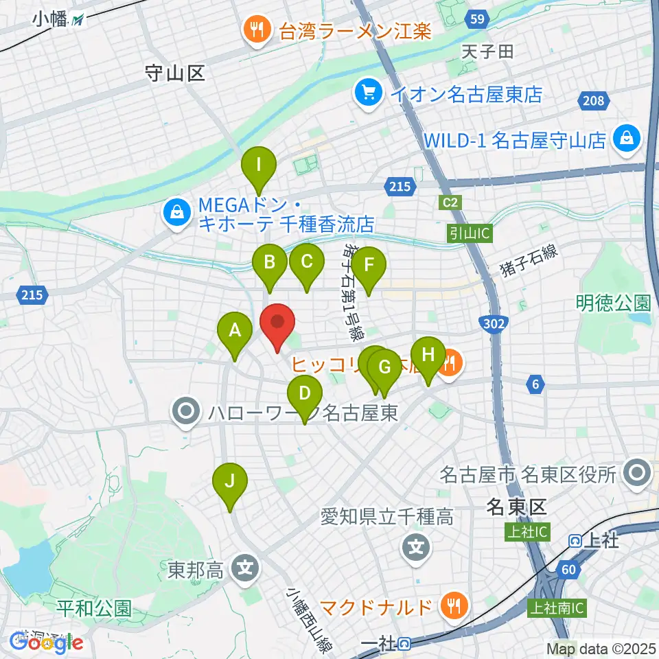 うりんこ劇場周辺のコンビニエンスストア一覧地図