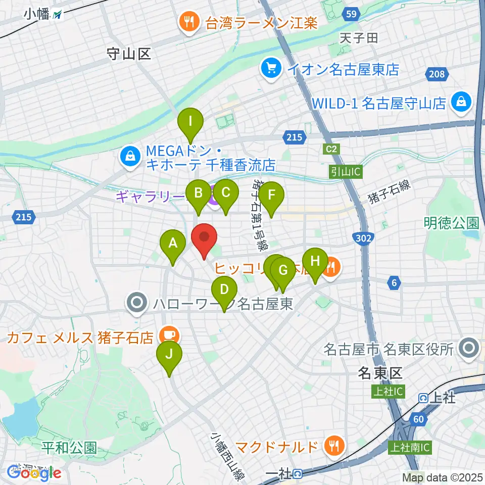 うりんこ劇場周辺のコンビニエンスストア一覧地図