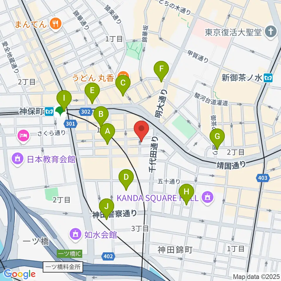 神保町よしもと漫才劇場周辺のコンビニエンスストア一覧地図