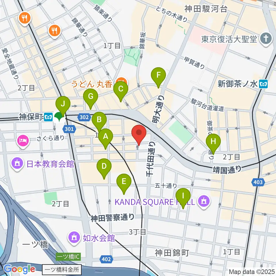 神保町よしもと漫才劇場周辺のコンビニエンスストア一覧地図