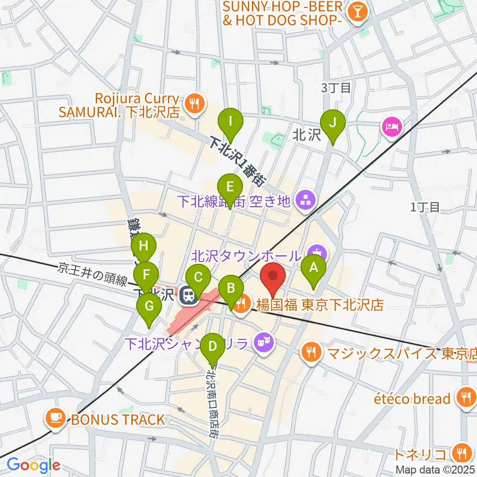 下北沢 本多劇場周辺のコンビニエンスストア一覧地図