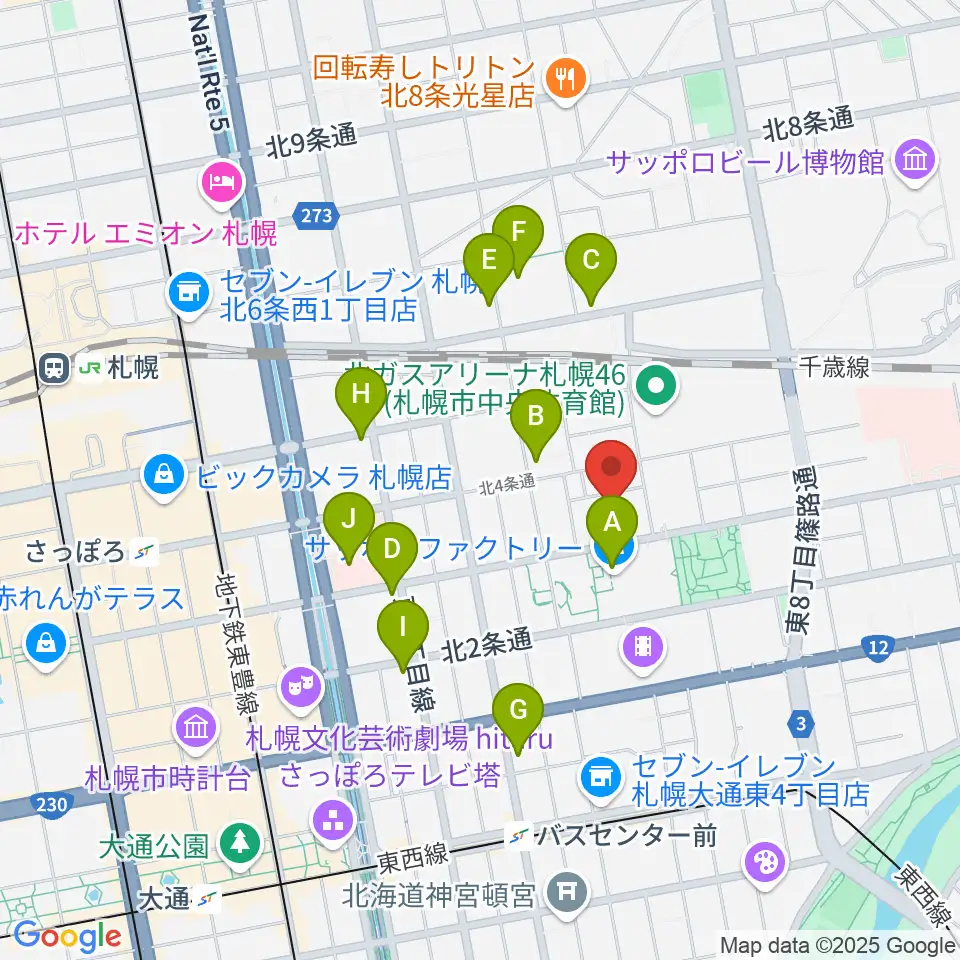 演劇専用小劇場BLOCH (ブロック)周辺のコンビニエンスストア一覧地図