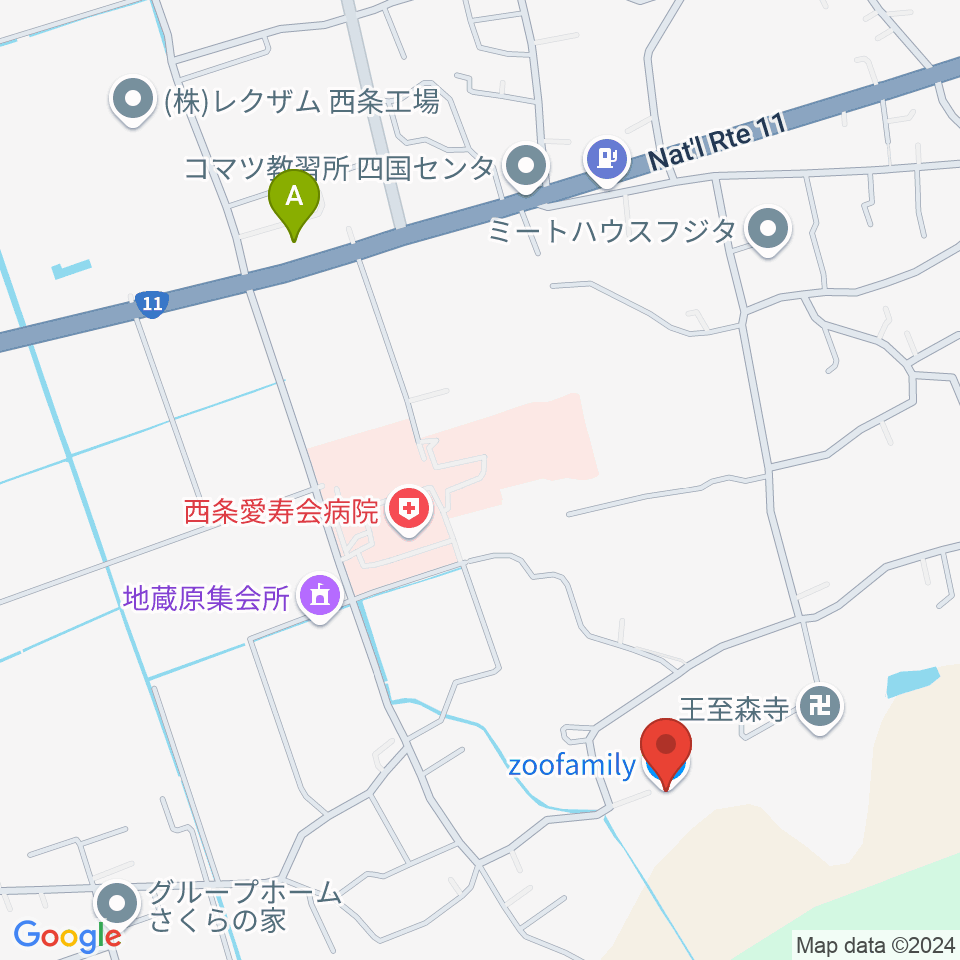 zoofamily周辺のコンビニエンスストア一覧地図