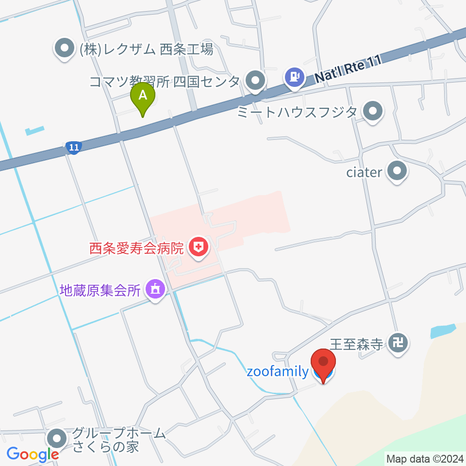 zoofamily周辺のコンビニエンスストア一覧地図