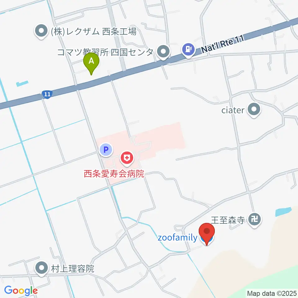 zoofamily周辺のコンビニエンスストア一覧地図