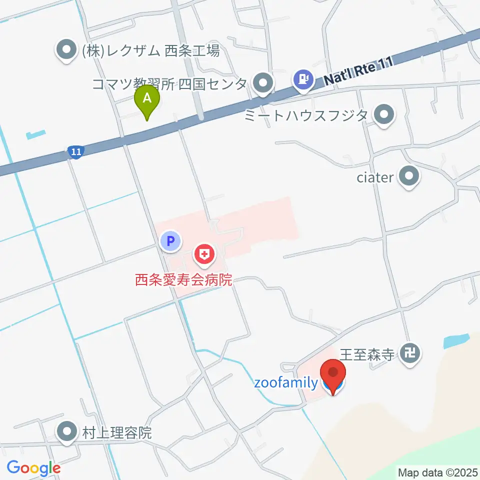 zoofamily周辺のコンビニエンスストア一覧地図