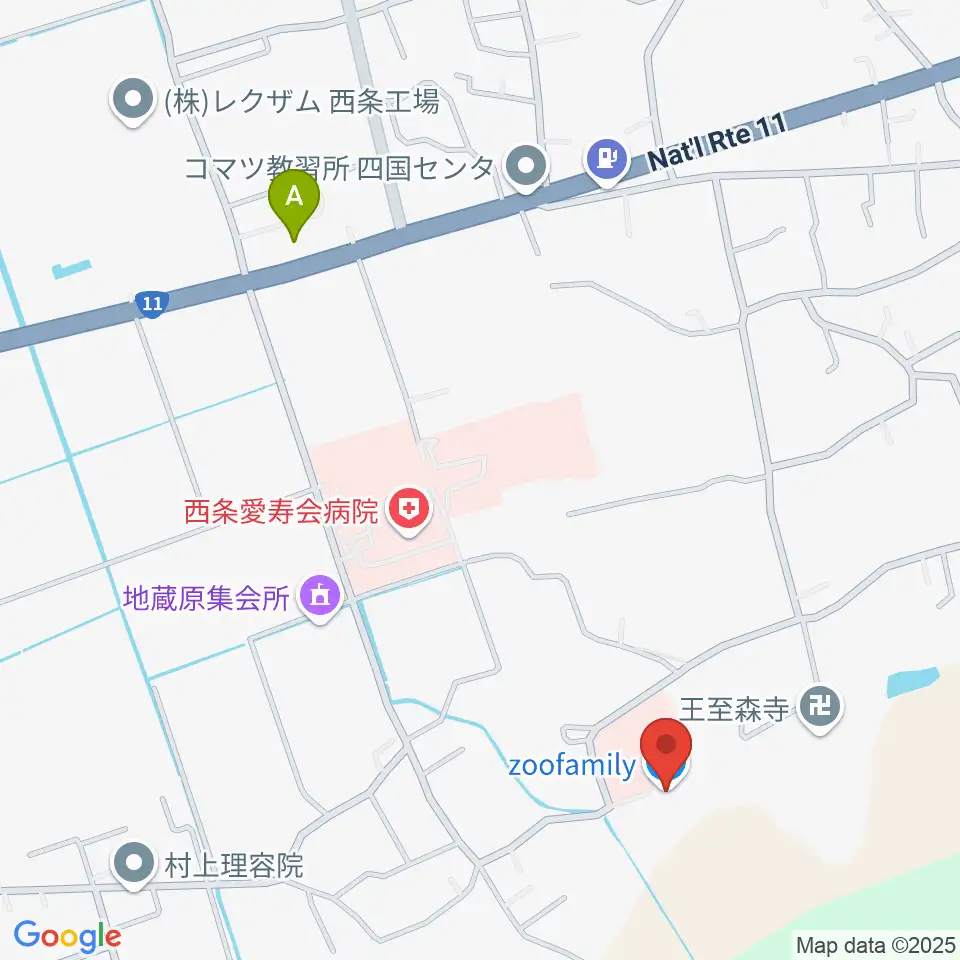 zoofamily周辺のコンビニエンスストア一覧地図
