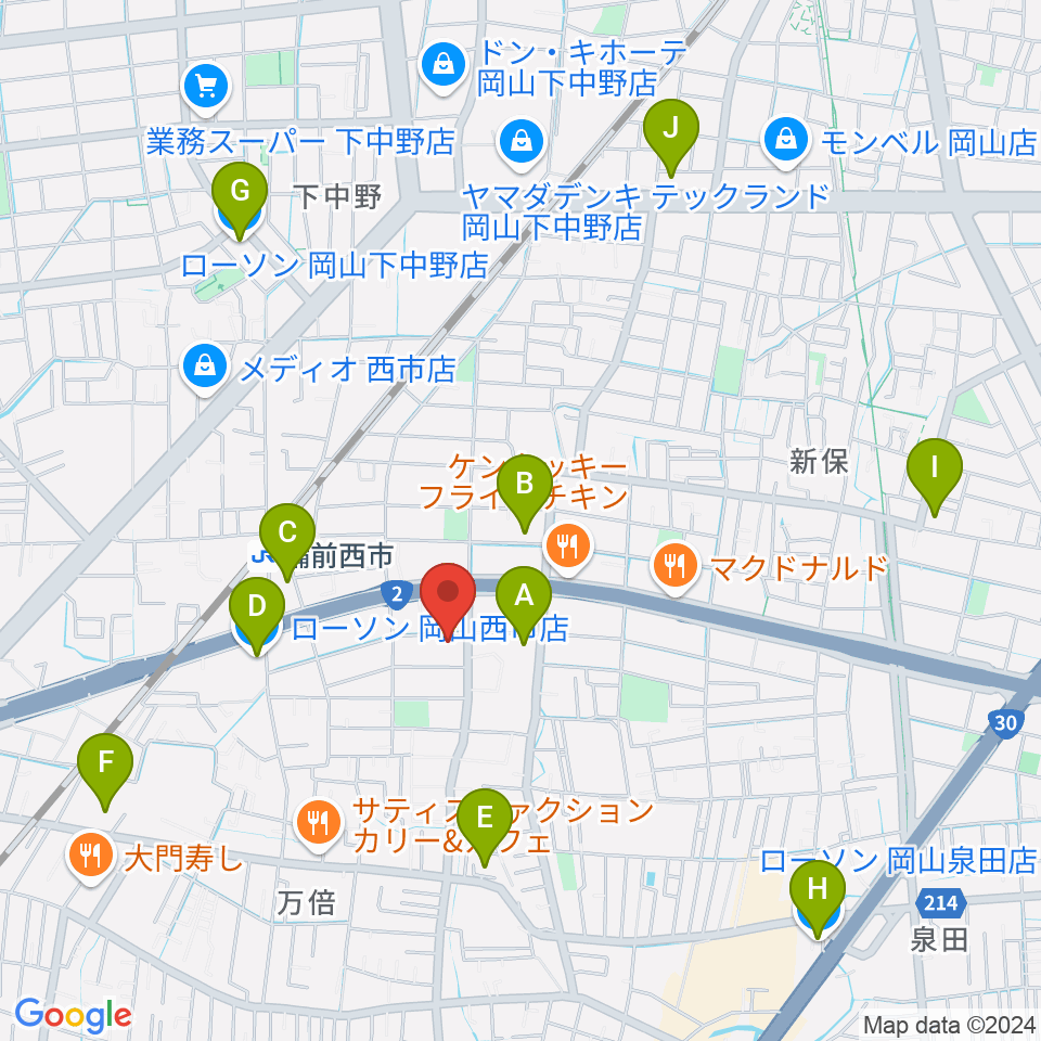 喜多商事株式会社周辺のコンビニエンスストア一覧地図