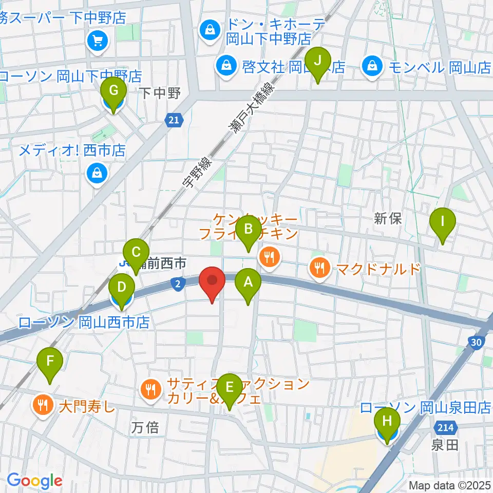 喜多商事株式会社周辺のコンビニエンスストア一覧地図