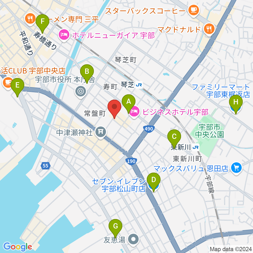 ピアノイン ステラ周辺のコンビニエンスストア一覧地図