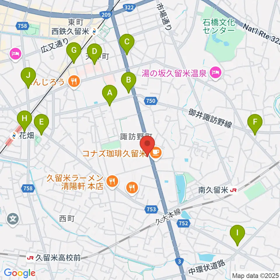 木下楽器店 すわの町本店周辺のコンビニエンスストア一覧地図