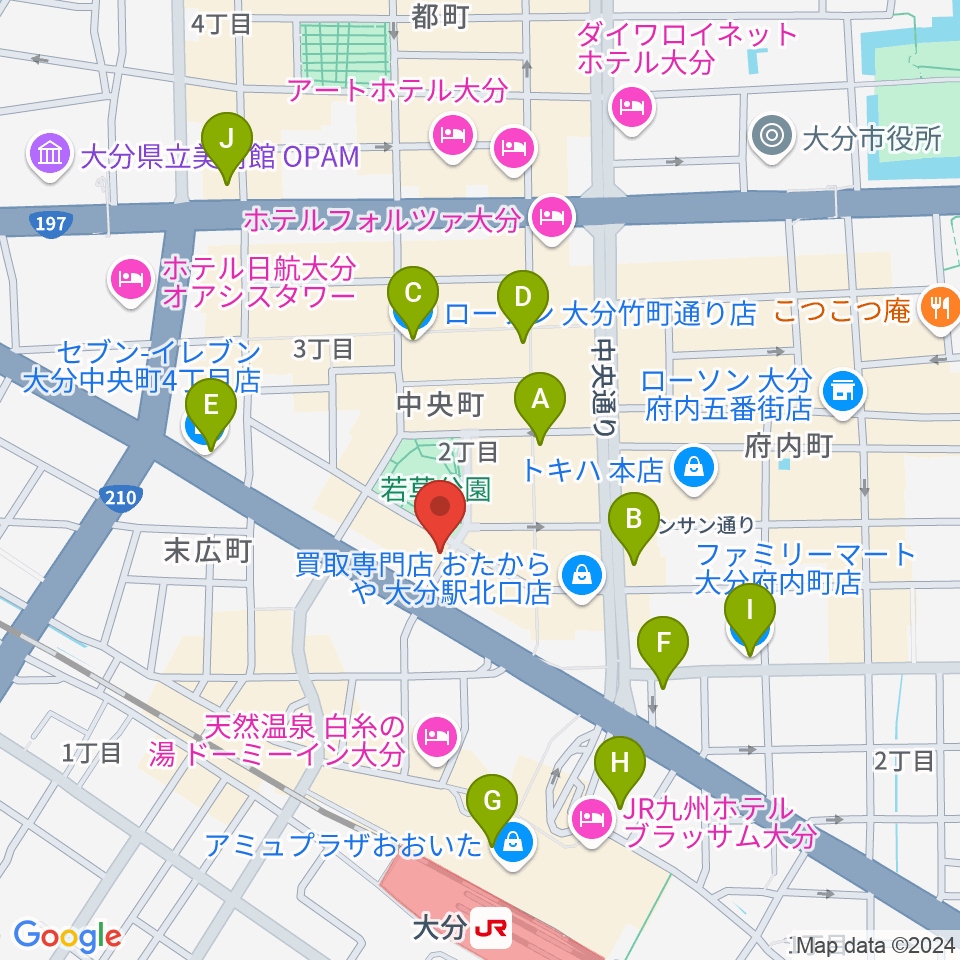 大分カンタループⅡ周辺のコンビニエンスストア一覧地図