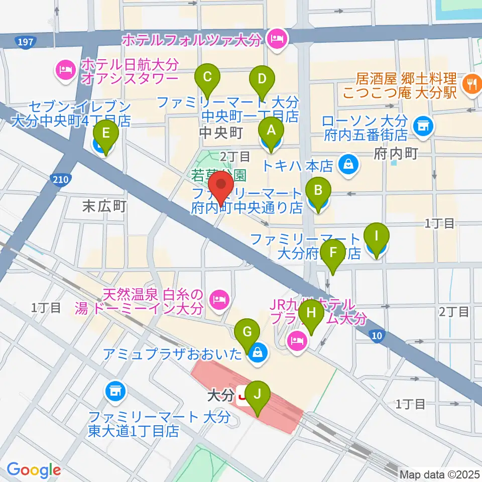 大分カンタループⅡ周辺のコンビニエンスストア一覧地図