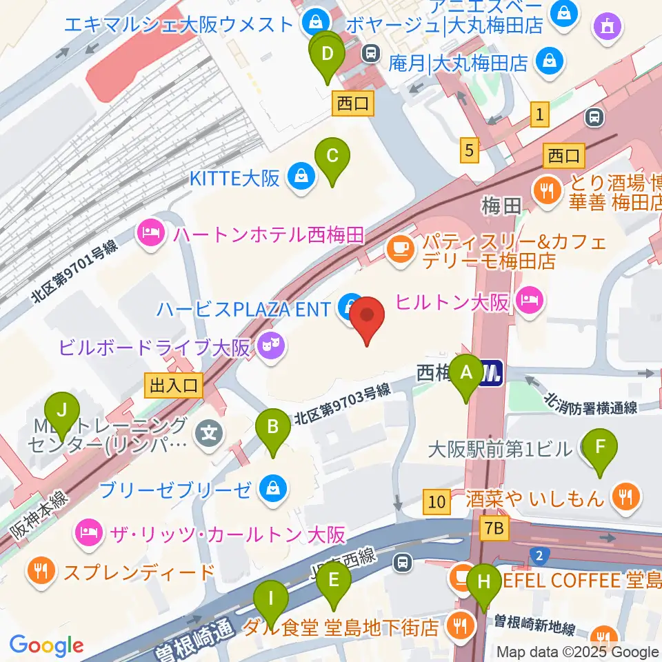 大阪四季劇場周辺のコンビニエンスストア一覧地図