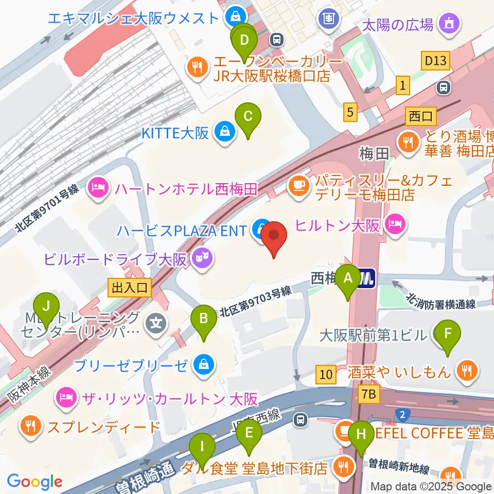 大阪四季劇場周辺のコンビニエンスストア一覧地図