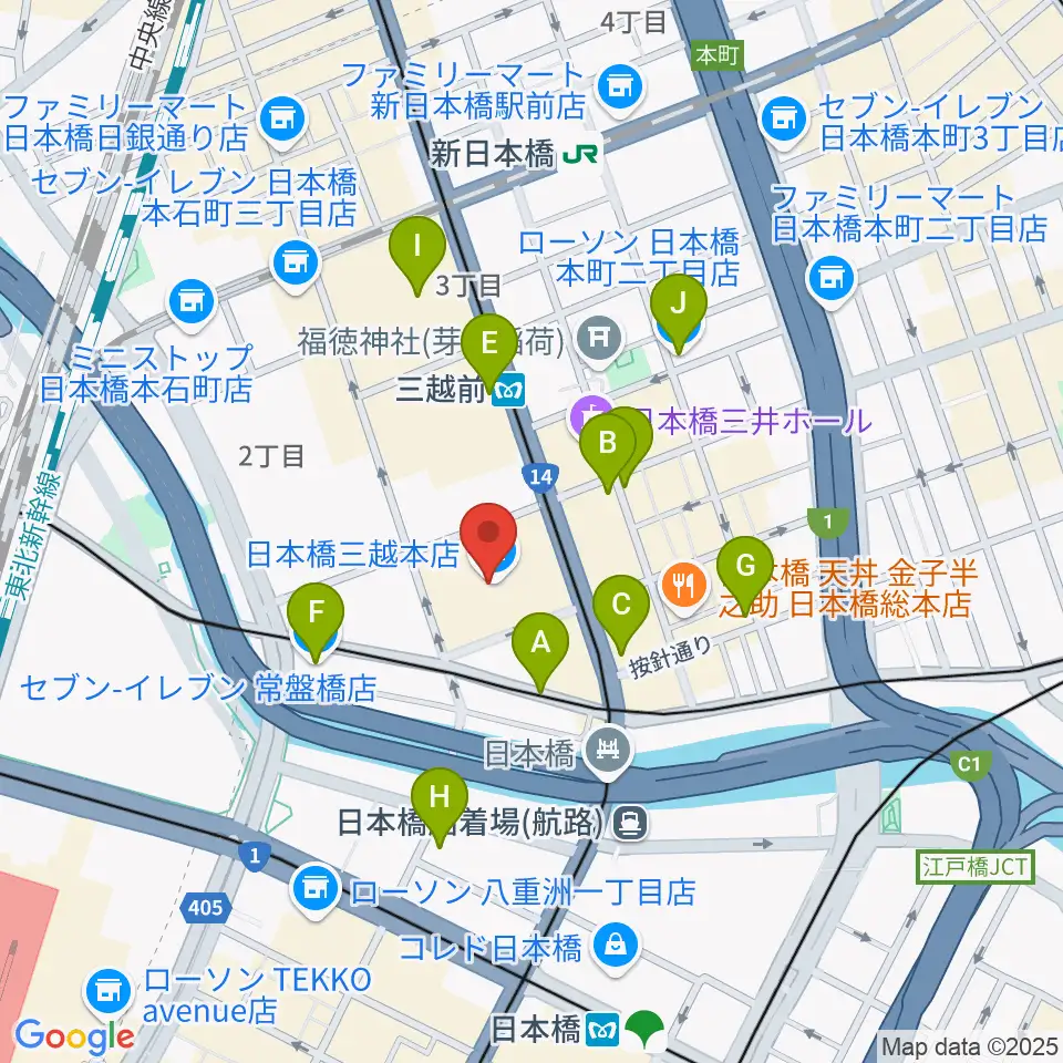 三越劇場周辺のコンビニエンスストア一覧地図