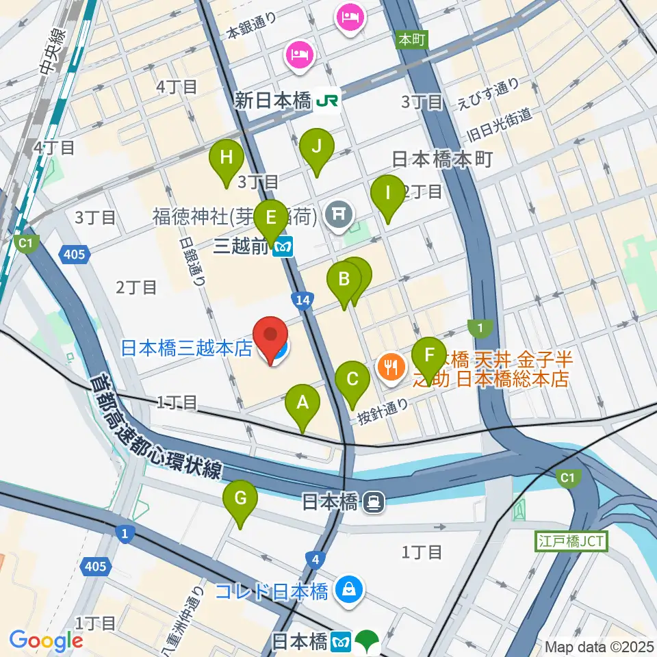 三越劇場周辺のコンビニエンスストア一覧地図