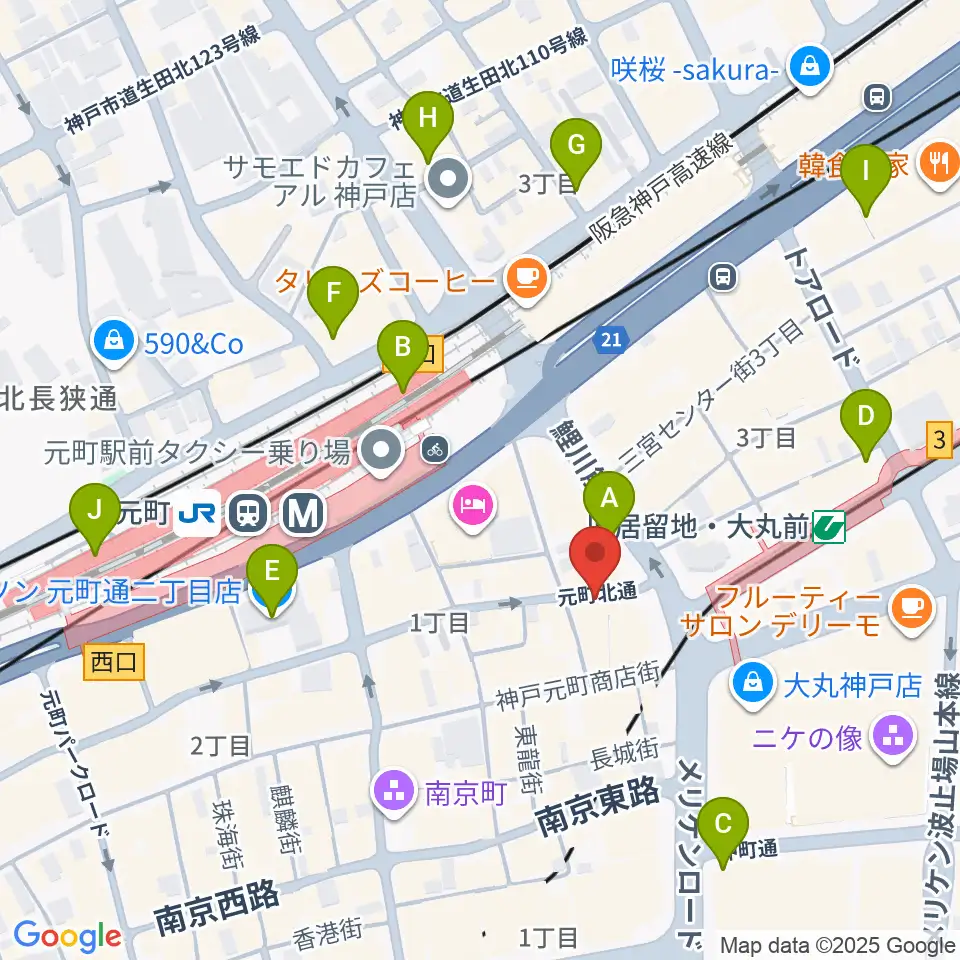ジャズ喫茶JamJam周辺のコンビニエンスストア一覧地図