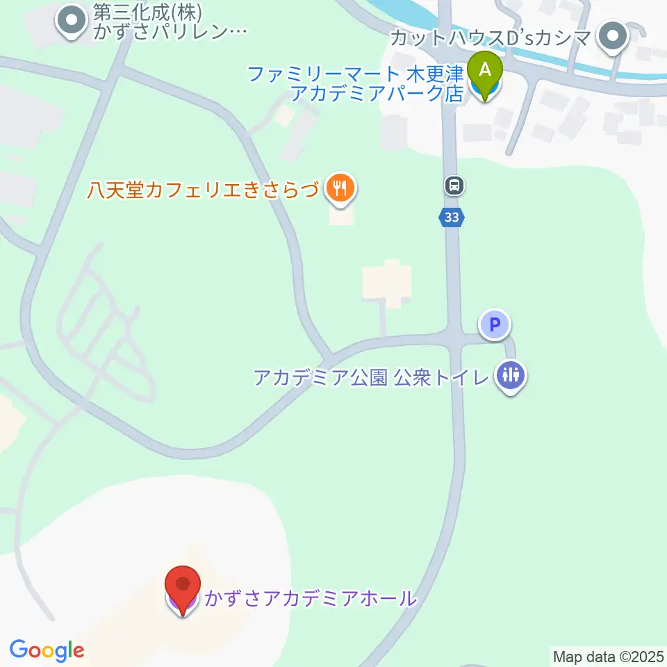 かずさアカデミアホール周辺のコンビニエンスストア一覧地図