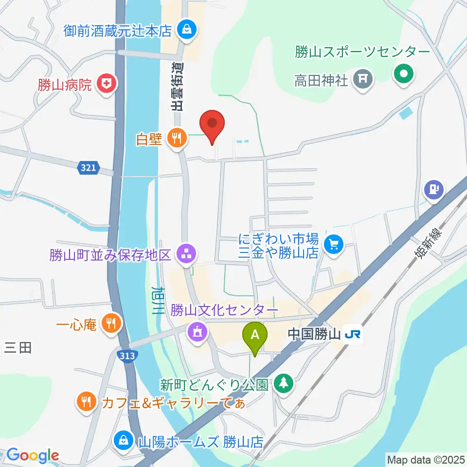 勝山文化往来館ひしお周辺のコンビニエンスストア一覧地図