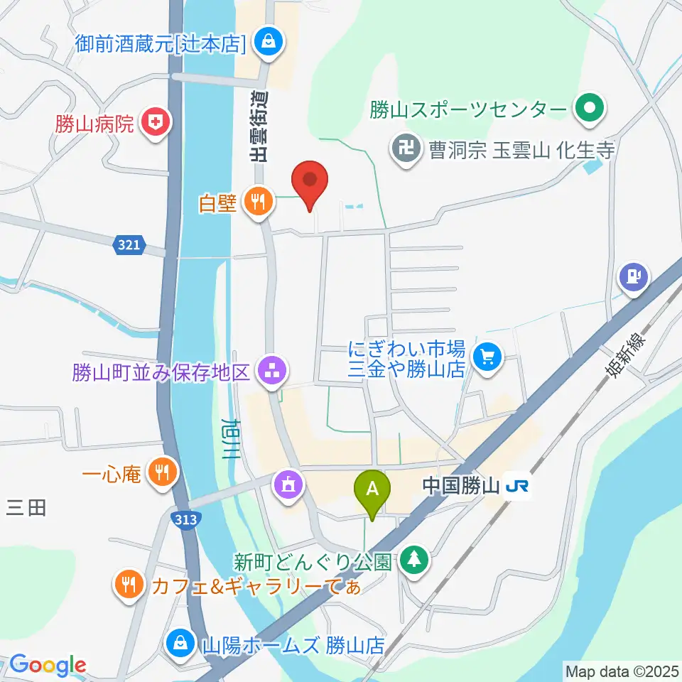 勝山文化往来館ひしお周辺のコンビニエンスストア一覧地図