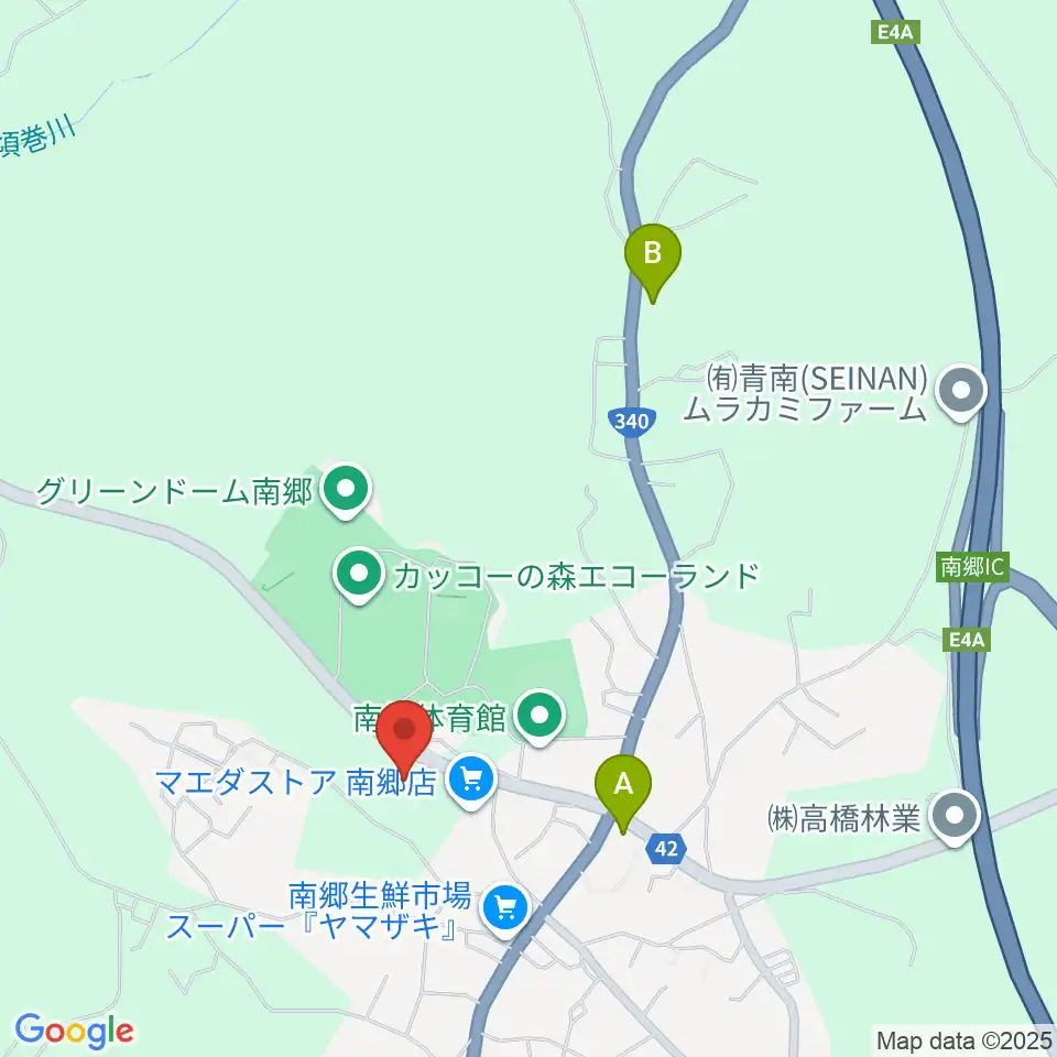 八戸市南郷文化ホール周辺のコンビニエンスストア一覧地図