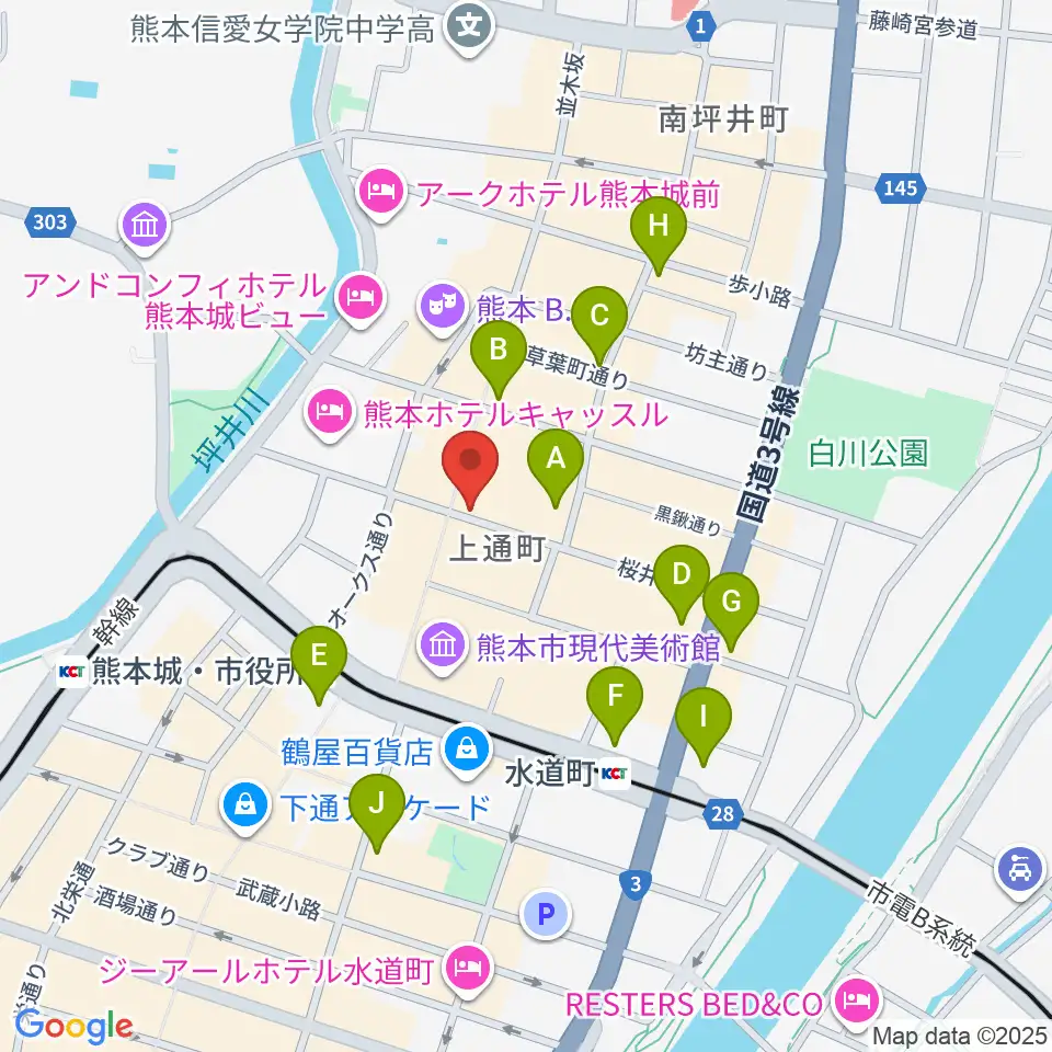 大谷楽器店周辺のコンビニエンスストア一覧地図