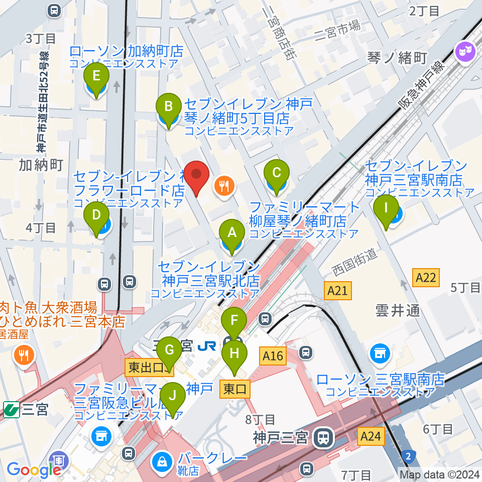 アルマギタースクール周辺のコンビニエンスストア一覧地図