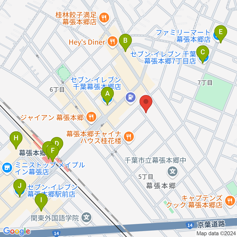 ミュージックスクールジャズン周辺のコンビニエンスストア一覧地図