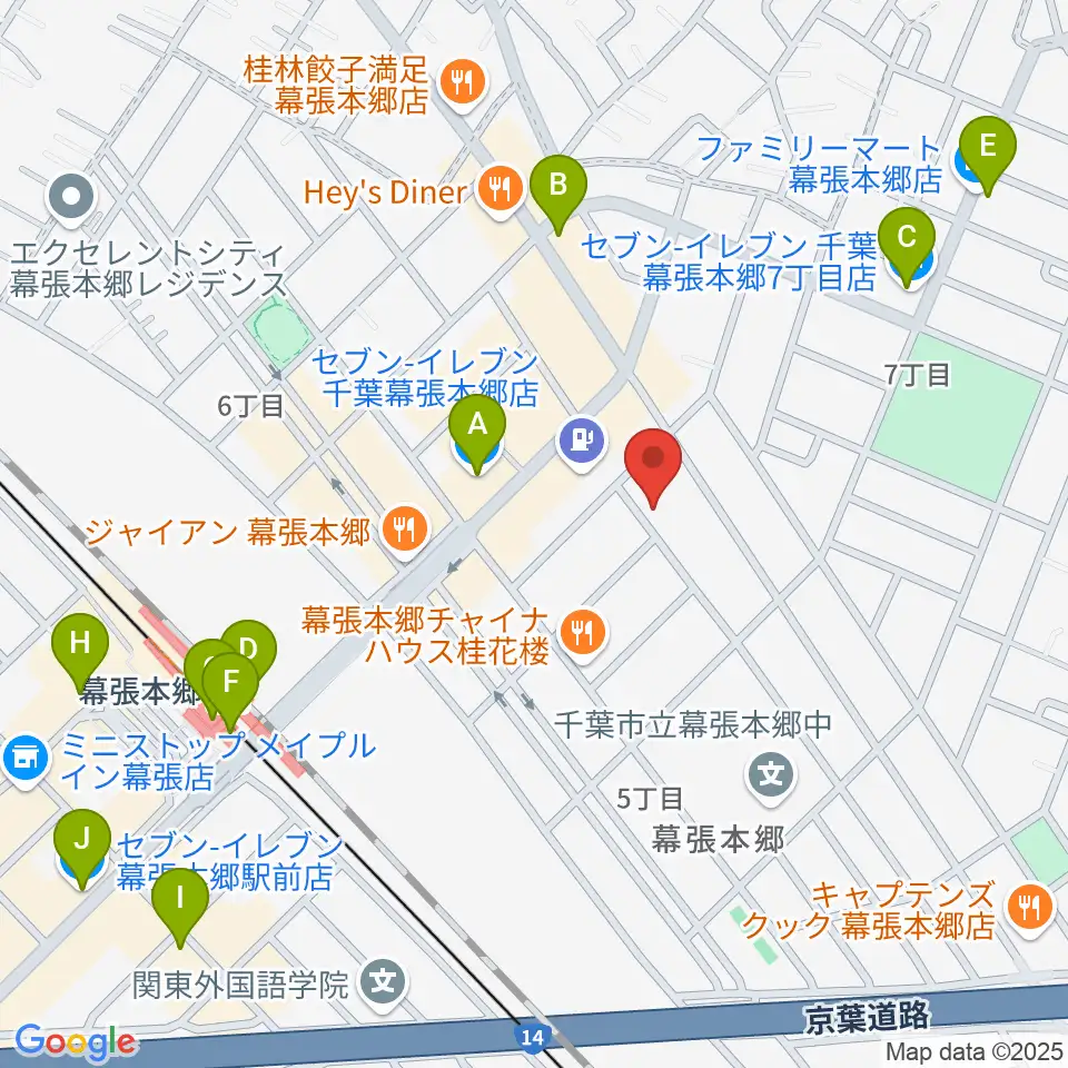 ミュージックスクールジャズン周辺のコンビニエンスストア一覧地図