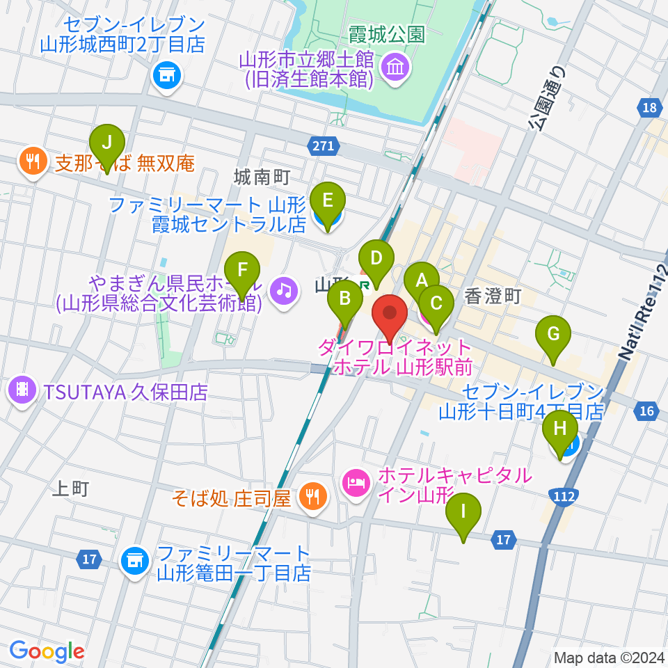 オクテット周辺のコンビニエンスストア一覧地図