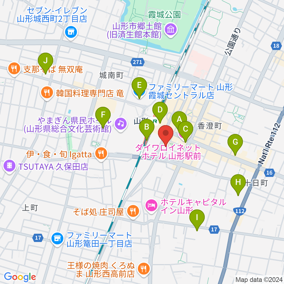 オクテット周辺のコンビニエンスストア一覧地図