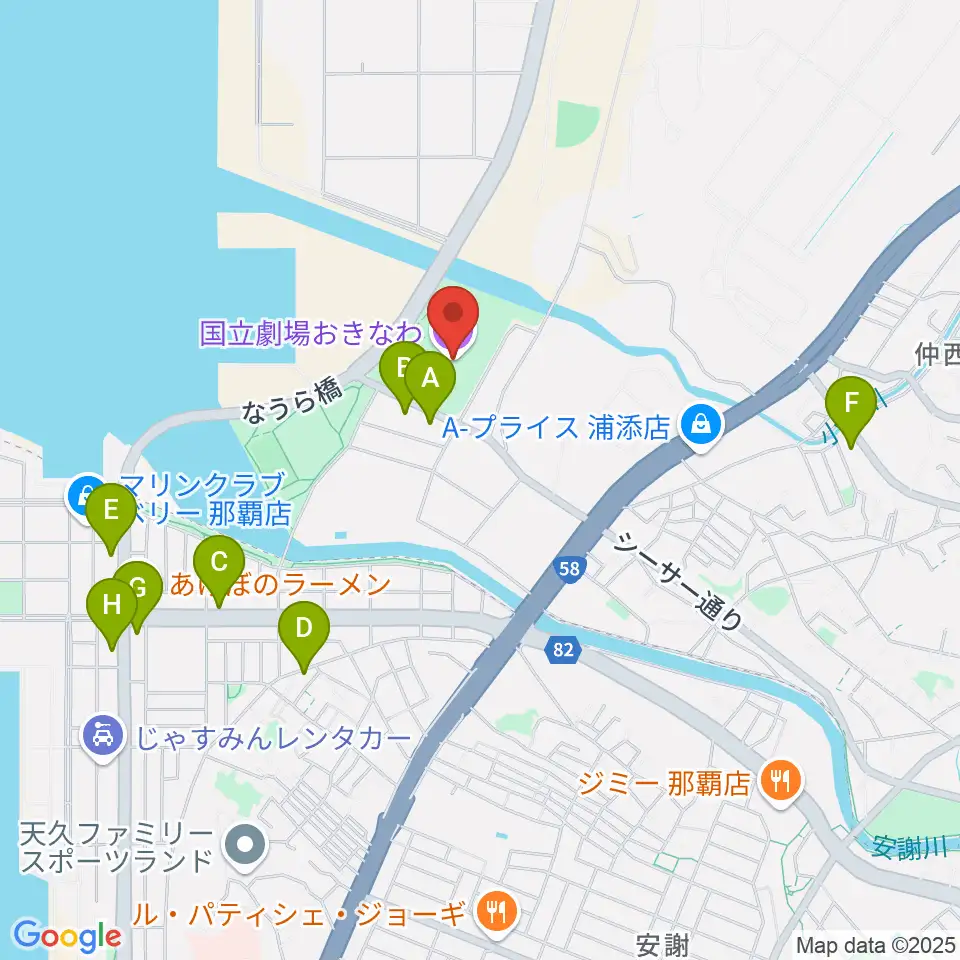 国立劇場おきなわ周辺のコンビニエンスストア一覧地図