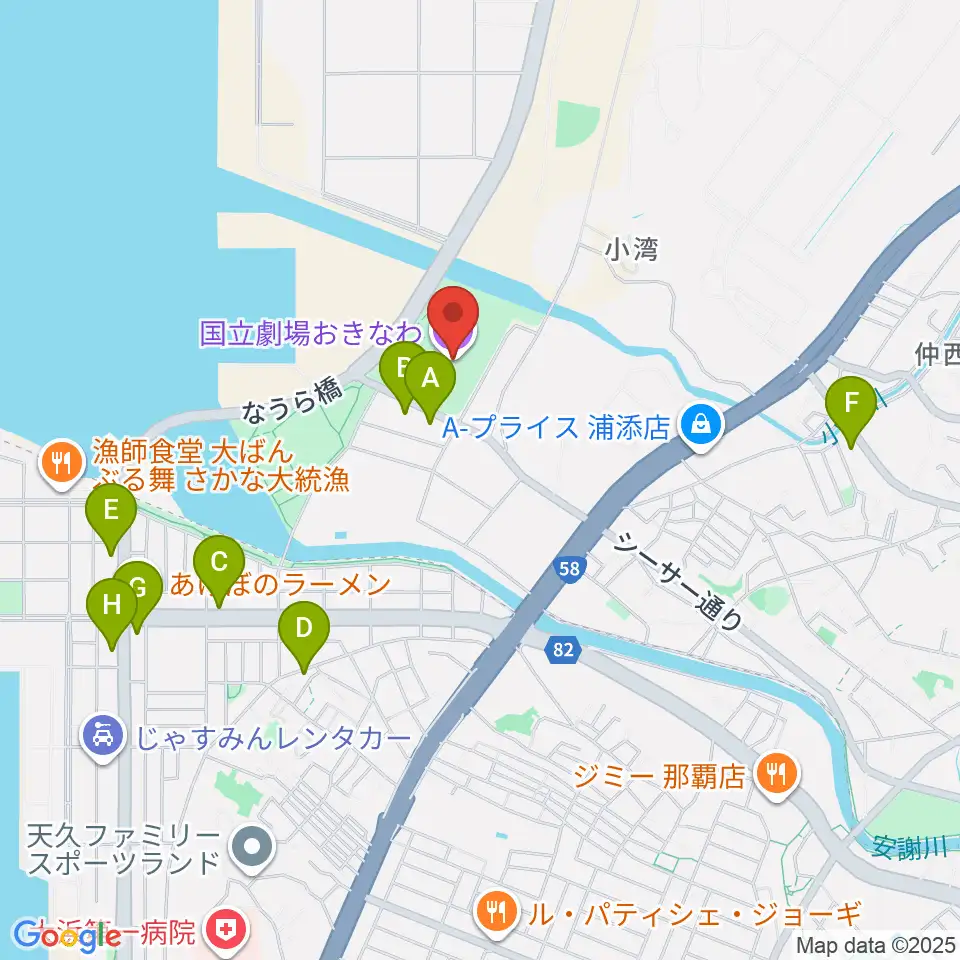 国立劇場おきなわ周辺のコンビニエンスストア一覧地図