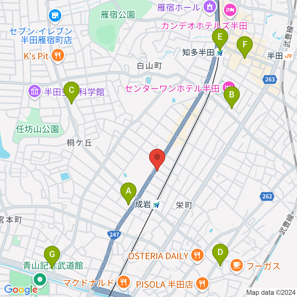 J.Pミュージックスクール周辺のコンビニエンスストア一覧地図