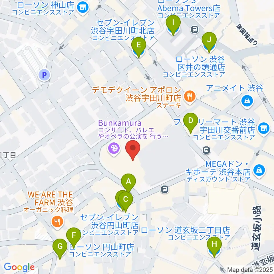 シアターコクーン周辺のコンビニエンスストア一覧地図