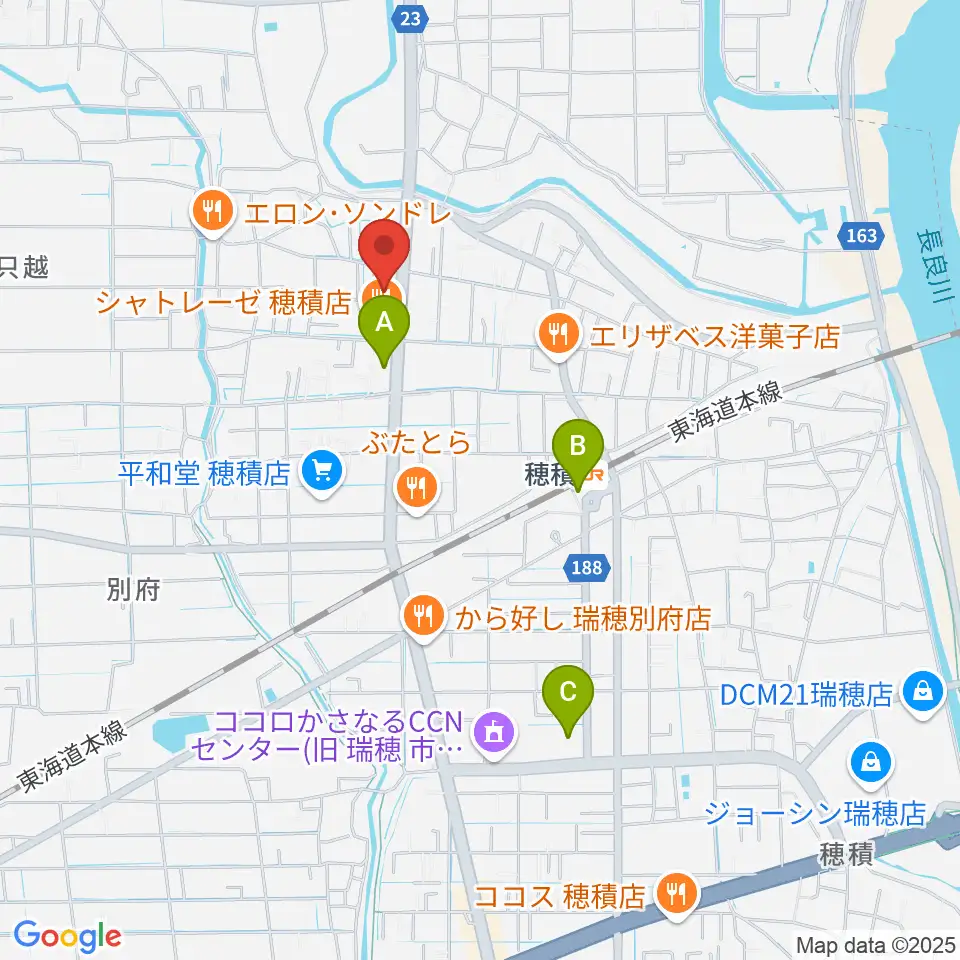 川瀬ギター教室周辺のコンビニエンスストア一覧地図