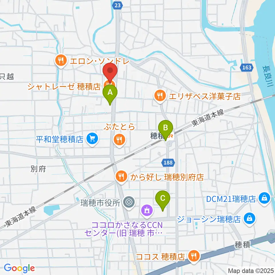 川瀬ギター教室周辺のコンビニエンスストア一覧地図