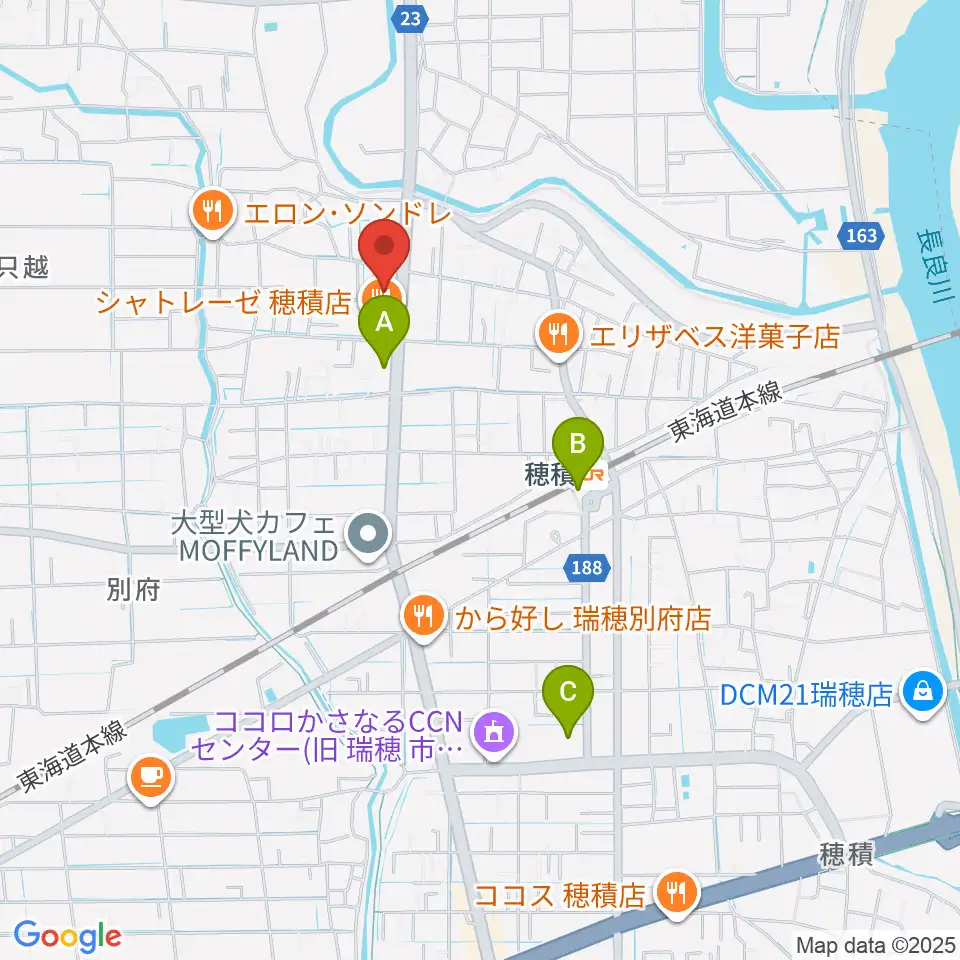 川瀬ギター教室周辺のコンビニエンスストア一覧地図