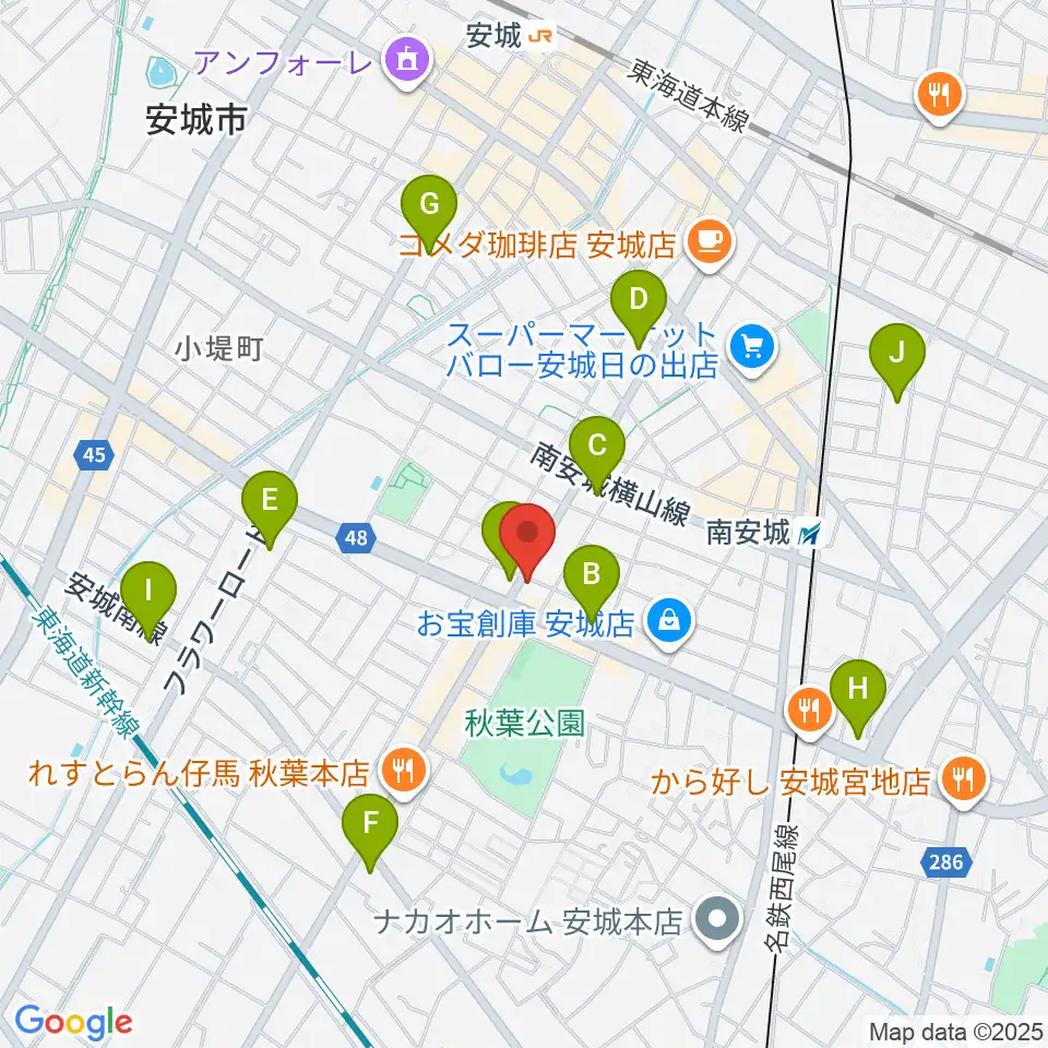 ギターショップ・メイヤ周辺のコンビニエンスストア一覧地図