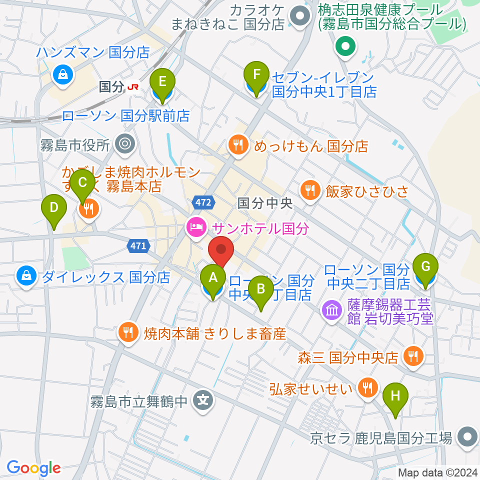 ジャズ喫茶ジャンゴ周辺のコンビニエンスストア一覧地図