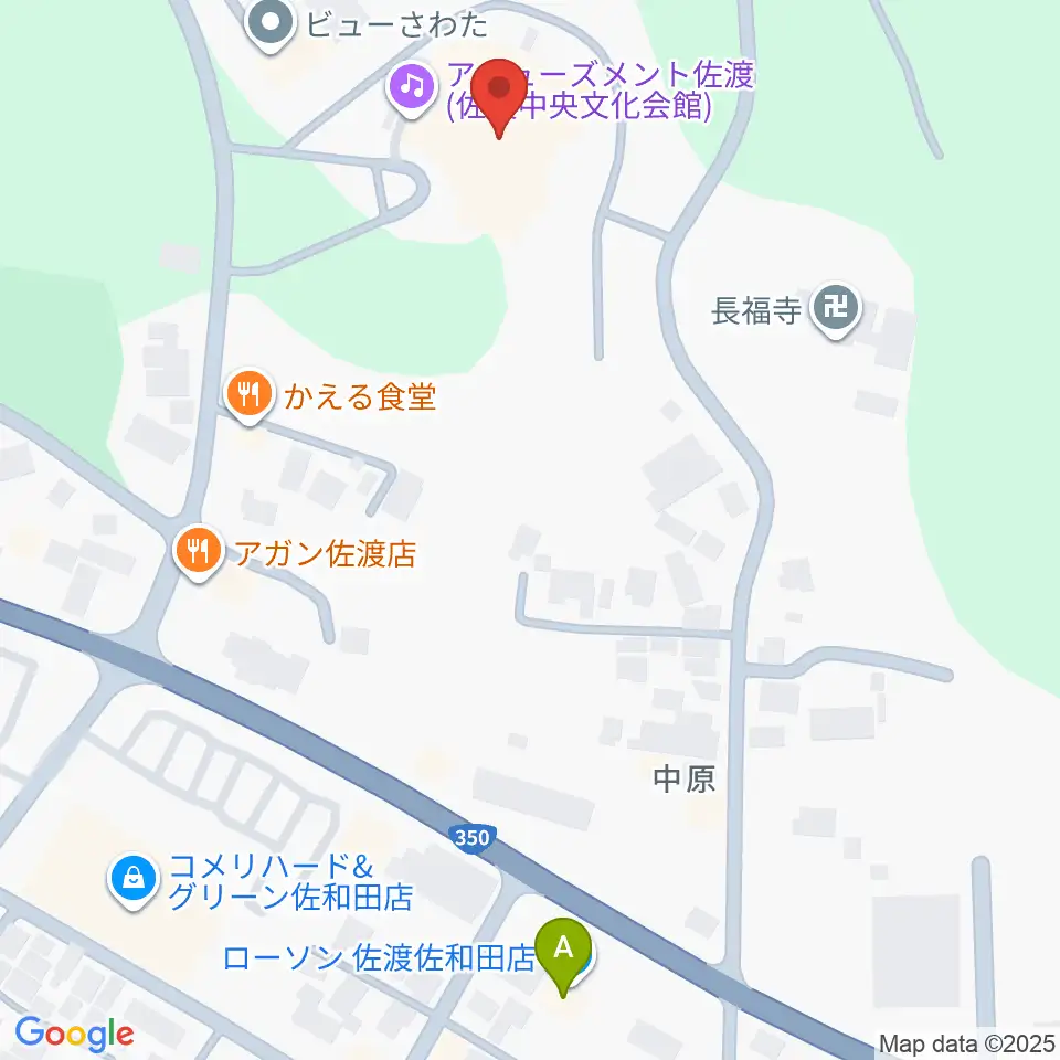 アミューズメント佐渡（佐渡中央文化会館）周辺のコンビニエンスストア一覧地図