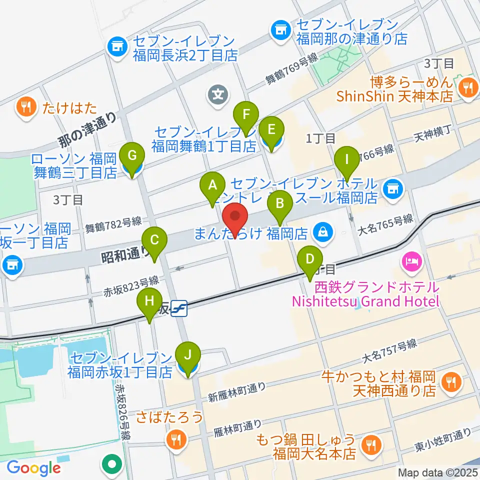 クレモナ楽器周辺のコンビニエンスストア一覧地図