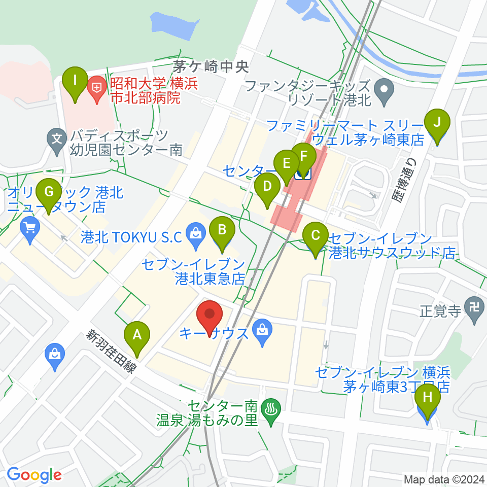 ホーリーアローズボーカルスクール周辺のコンビニエンスストア一覧地図