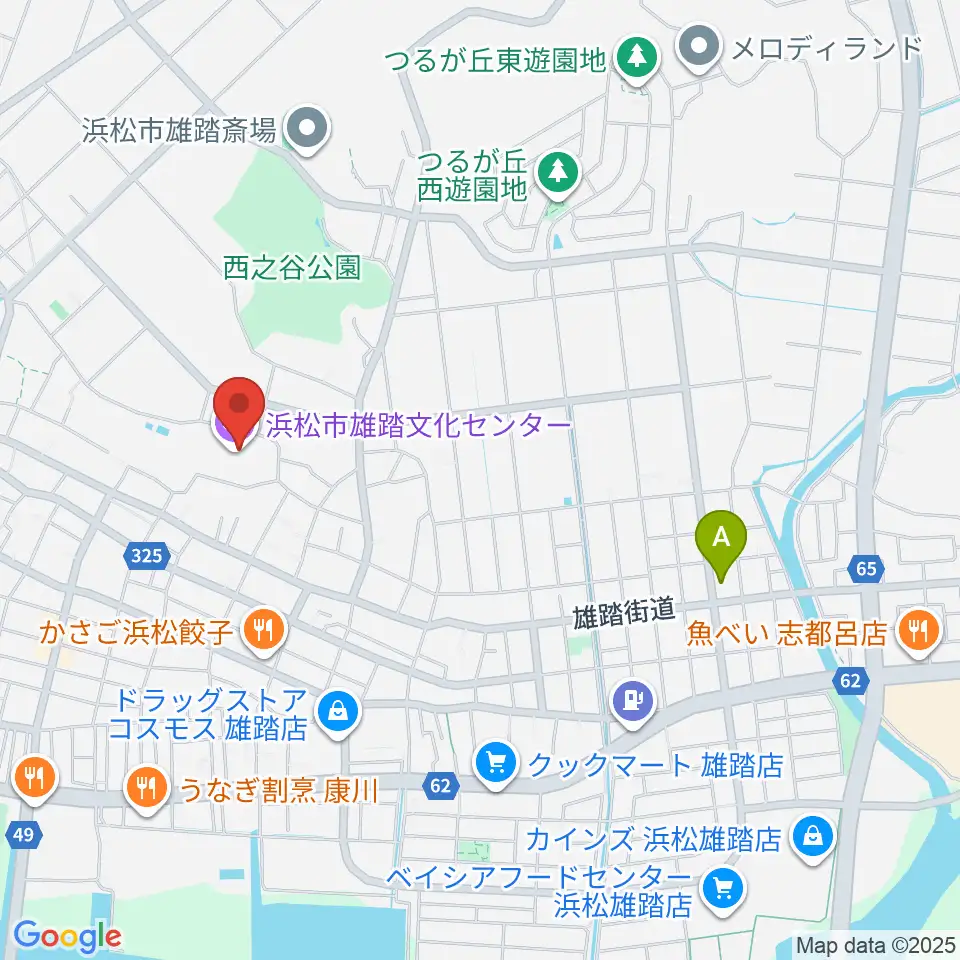浜松市雄踏文化センター周辺のコンビニエンスストア一覧地図