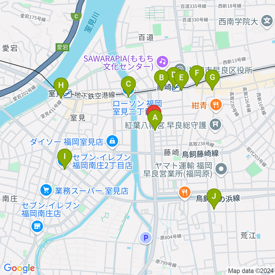 日本楽芸社 ピアノパーク周辺のコンビニエンスストア一覧地図