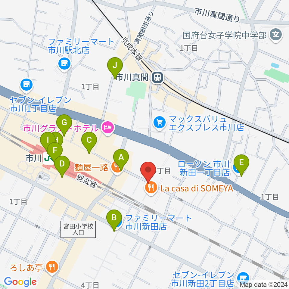 管楽器専門店 Groovin' Trumpet周辺のコンビニエンスストア一覧地図